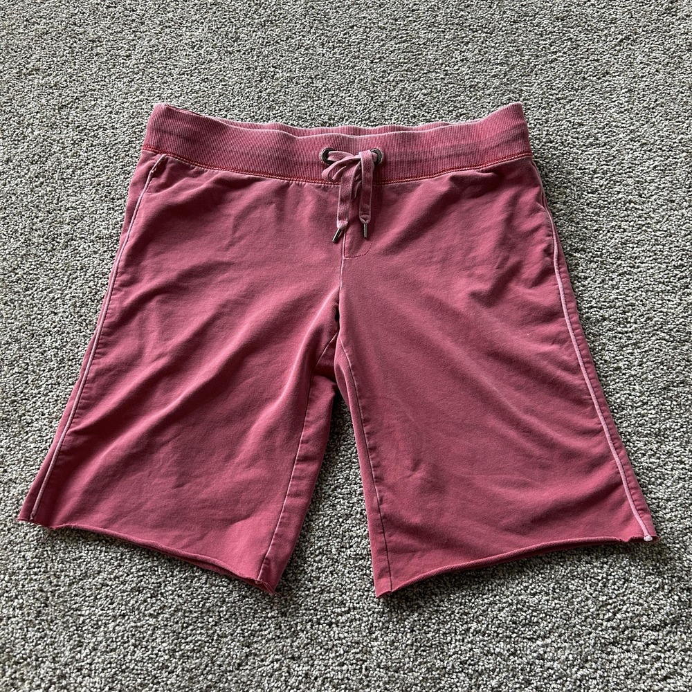 Y2K Gap Sweat Shorts Womens M Pink French Terry Knit Drawstring Summer Casual